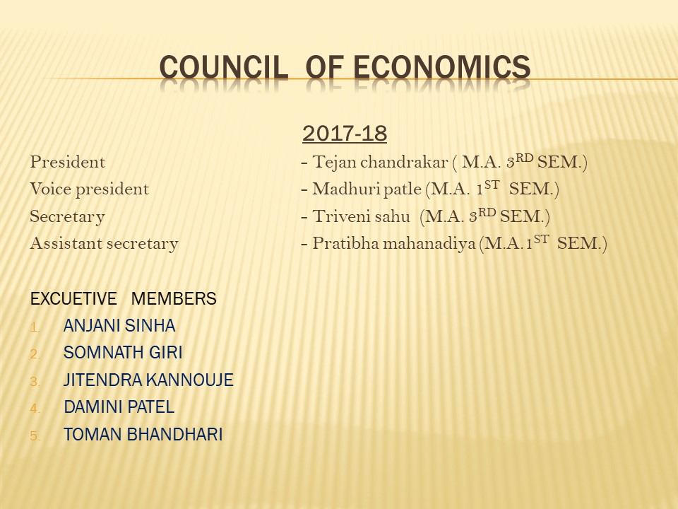 Council of Economics