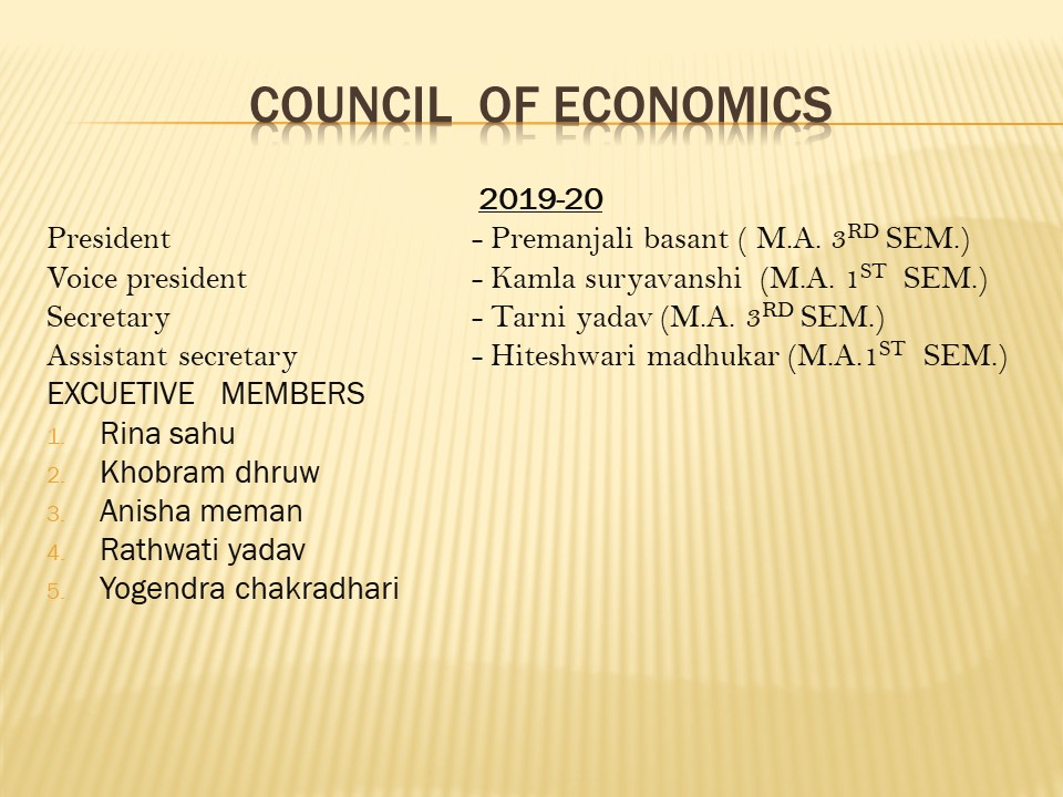 Council of Economics