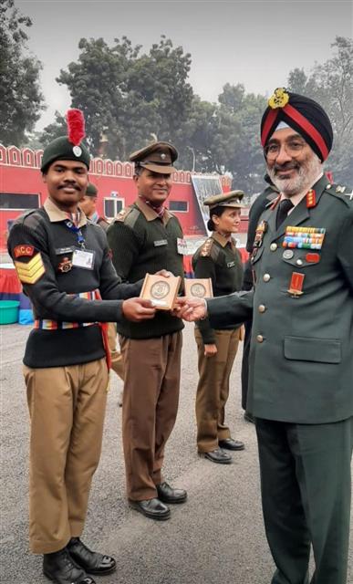 कैडेट रितिक पहारिया को नई दिल्ली में DGNCC Medal से नवाजा गया 29-01-2024